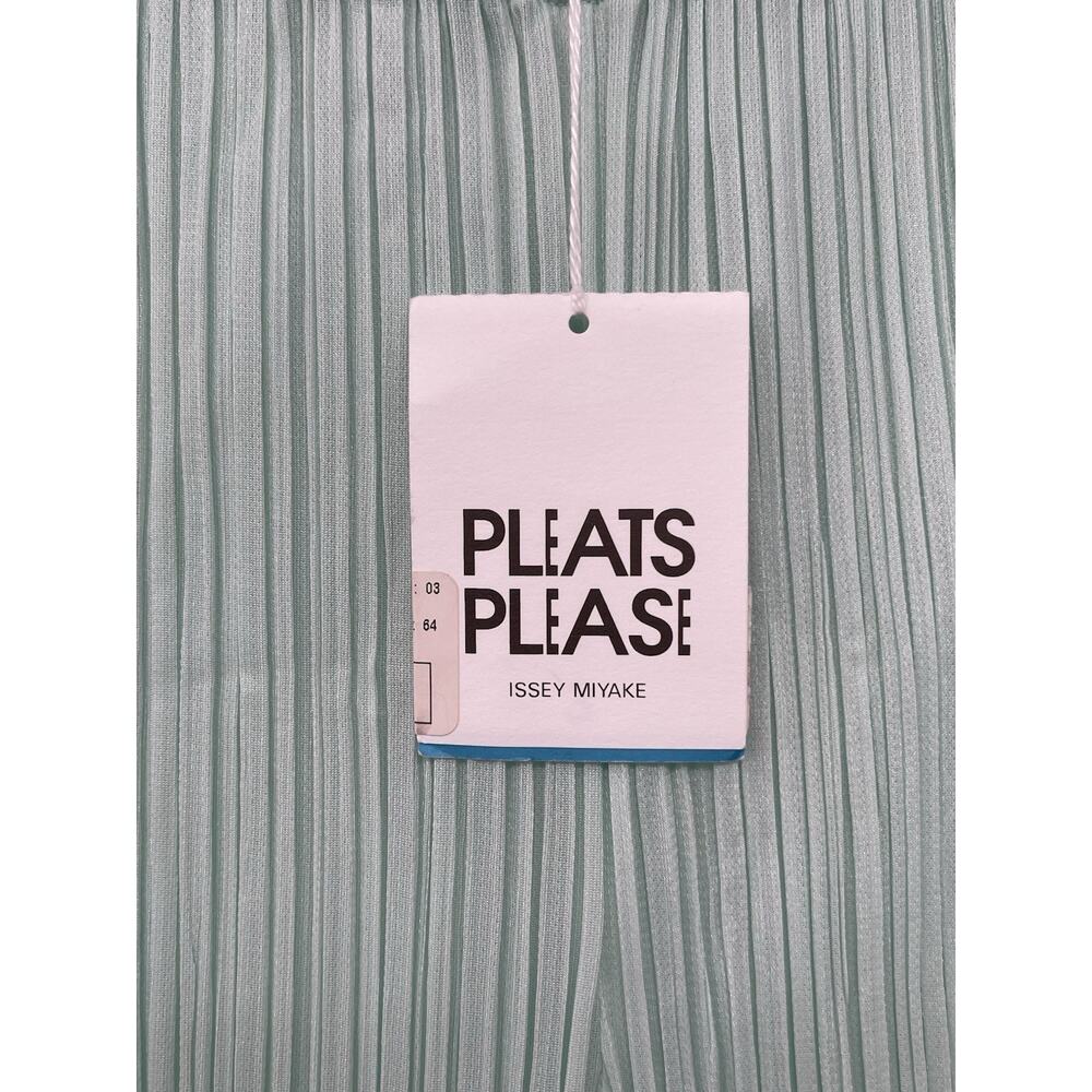 NWT Issey Miyake Pleats Please Pants Mint Green Pleated Size 3 Medium - Picture 5 of 8